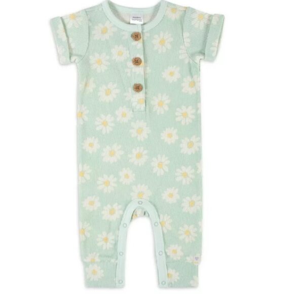 Modern Moments by Gerber Baby Girls Long Leg Romper Size 12 Months - Picture 1 of 6